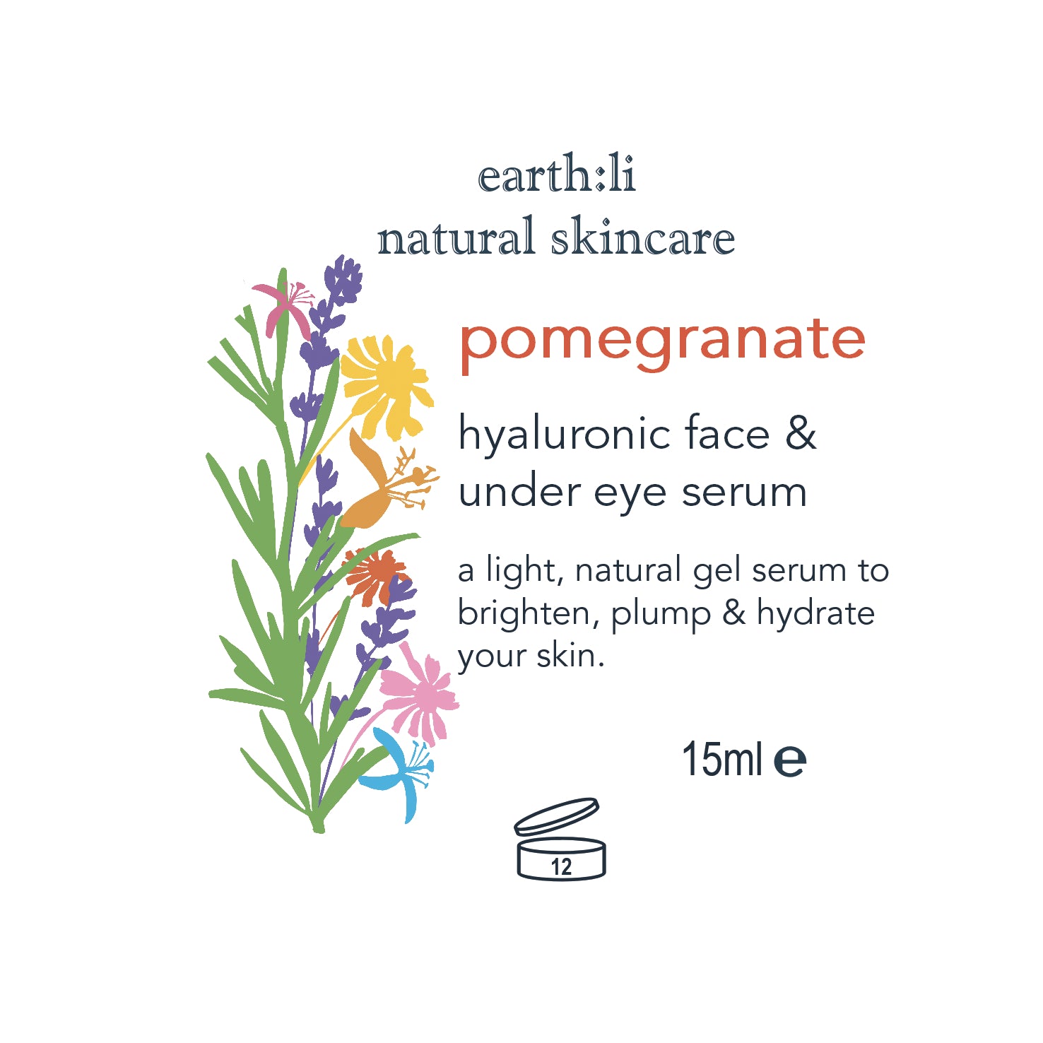 Pomegranate Hyaluronic Face and Eye Serum 15ml