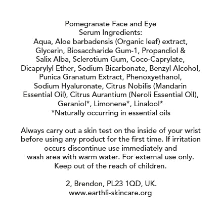 Pomegranate Hyaluronic Face and Eye Serum 15ml
