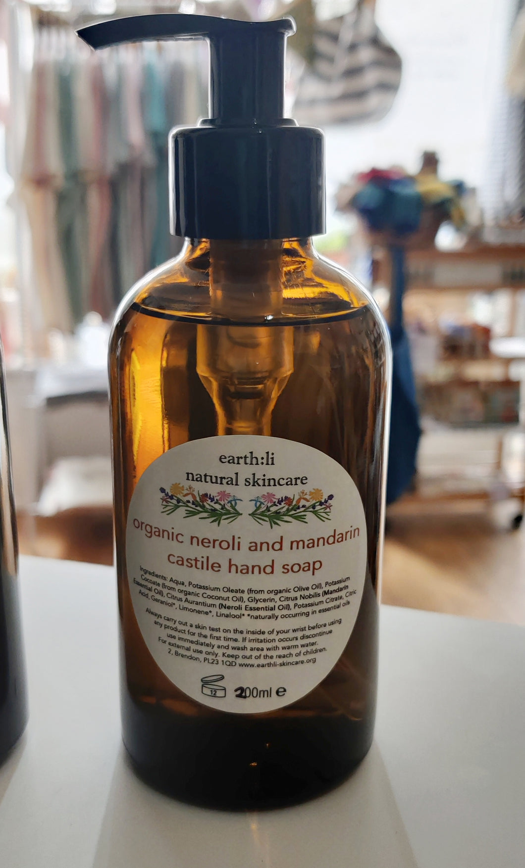 Organic Neroli and Mandarin Castile gentle liquid hand soap